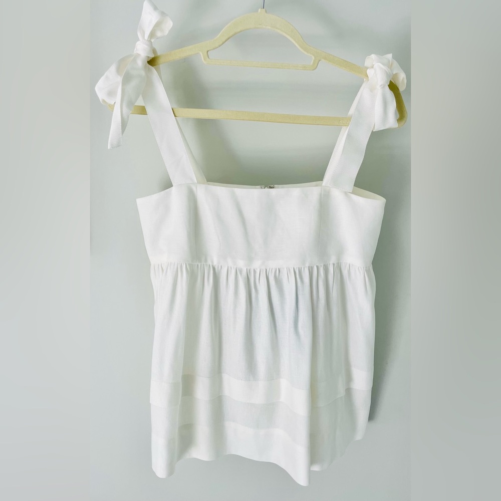 NWT Hunter Bell White Bow Strap Tank Top